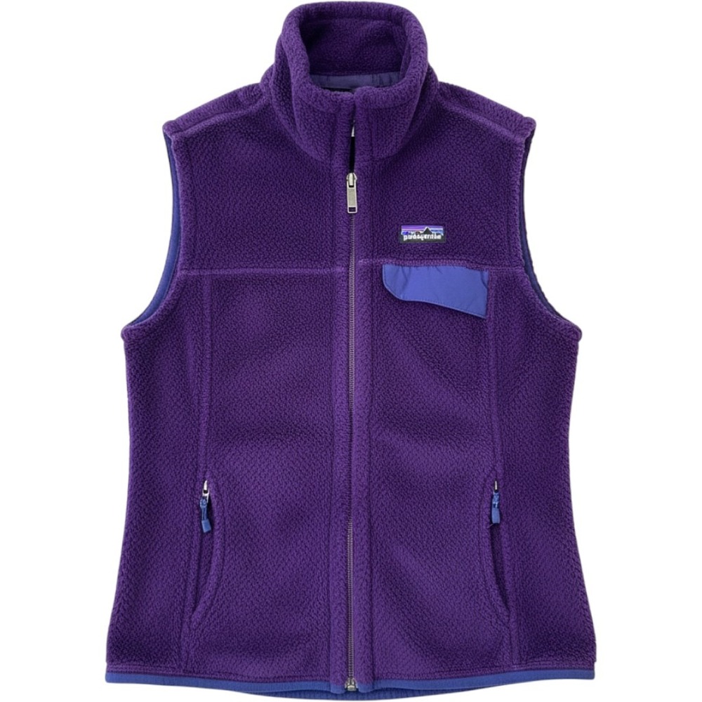Patagonia Retro-X Fleece Vest Womens Small Purple Full Zip Sherpa 23065